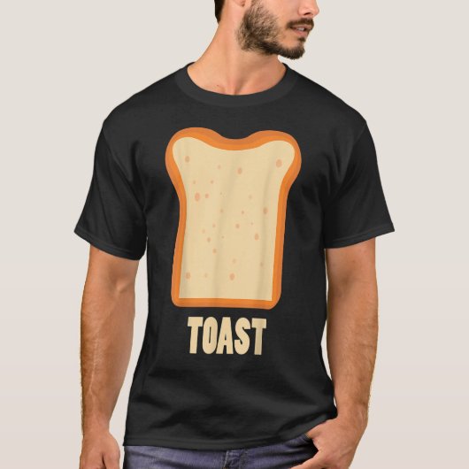 Toast Brot Frühstück Kostüm Niedlich leicht Essen  T-Shirt (Vorderseite)