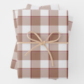 Toast Brown and Athens Gray Plaid Geschenkpapier Set (Beispiel)