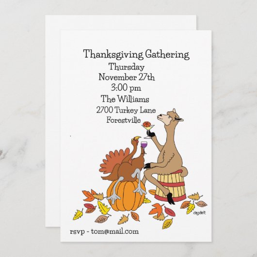 Toast der Saison Einladung (Vorne/Hinten)