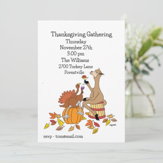 Toast der Saison Einladung (Stehend Vorderseite)