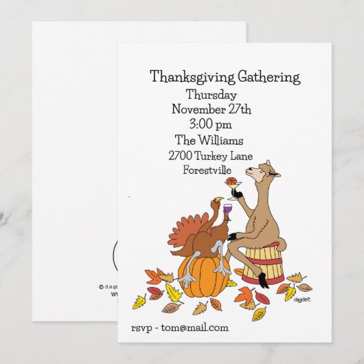 Toast der Saison Einladung (Vorne/Hinten)