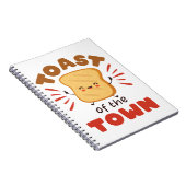 Toast der Stadt Kawaii Brot Frühstück Notizblock (Rechte Seite)