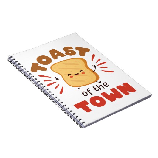 Toast der Stadt Kawaii Brot Frühstück Notizblock (Rechte Seite)