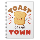 Toast der Stadt Kawaii Brot Frühstück Notizblock (Vorderseite)