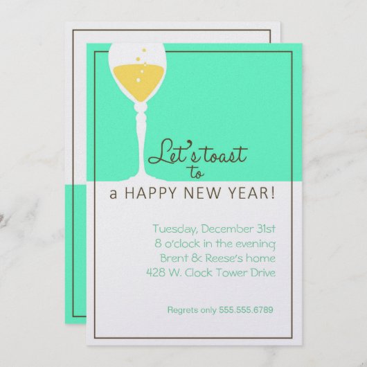 Toast Einladung (Vorne/Hinten)