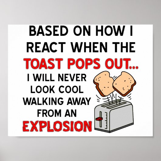Toast Explosion Lustiges Poster (Vorne)