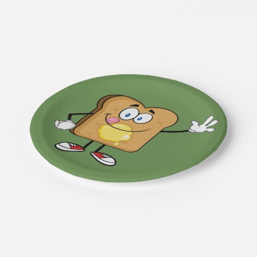 Toast-Face-Paper-Teller Pappteller (Schrägansicht)