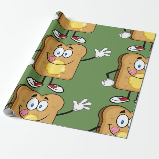 Toast Face Wrapping Paper Geschenkpapier (Ungerollt)