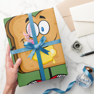 Toast Face Wrapping Paper Geschenkpapier