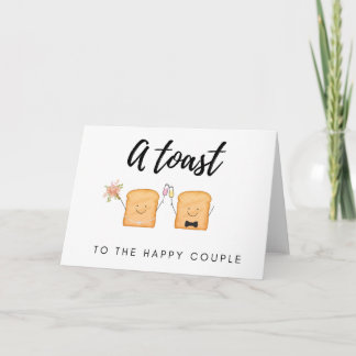 Toast für das glückliche Paar | Süße Hochzeitskart Karte