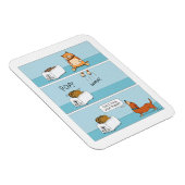 Toast für Hunde mit angeschlagenen Katzen-Blätter Magnet (Rechte Seite)