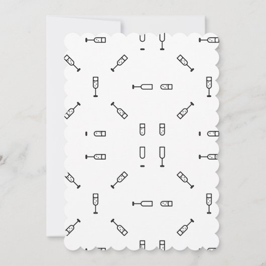 Toast-Hochzeit des Champagnermagazins rettet das D Einladung (Rückseite)