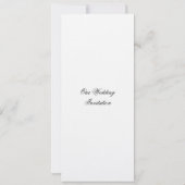 Toast Hochzeit mit Champagner - schlank Einladung (Rückseite)