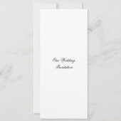 Toast Hochzeit mit Champagner - schlank Einladung (Rückseite)