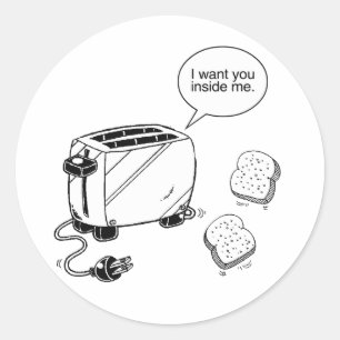 TOAST INSIDE ME RUNDER AUFKLEBER