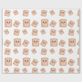 Toast Kawaii Art Geschenkpapier (Flach)