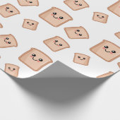 Toast Kawaii Art Geschenkpapier (Ecke)