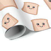 Toast Kawaii Art Geschenkpapier (Rolleneckpunkt)