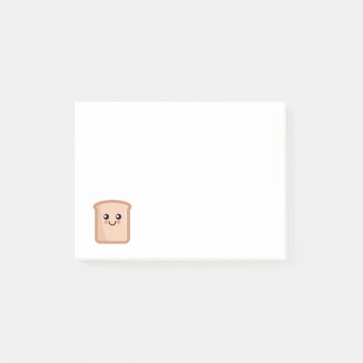 Toast Kawaii Art Post-it Klebezettel (Vorderseite)
