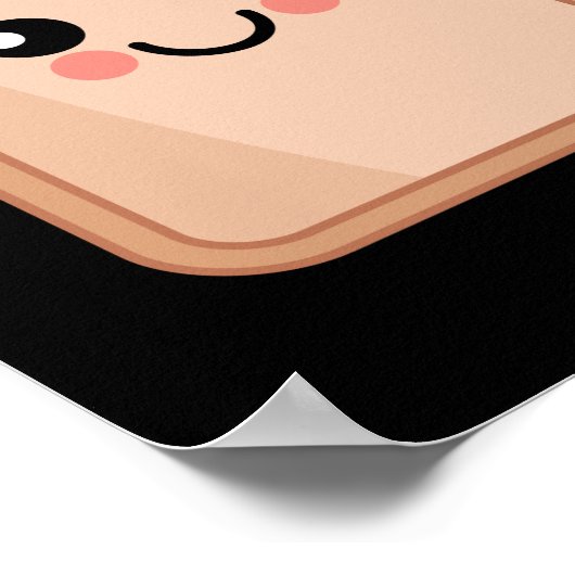 Toast Kawaii Art Poster (Ecke)