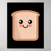 Toast Kawaii Art Poster (Vorne)