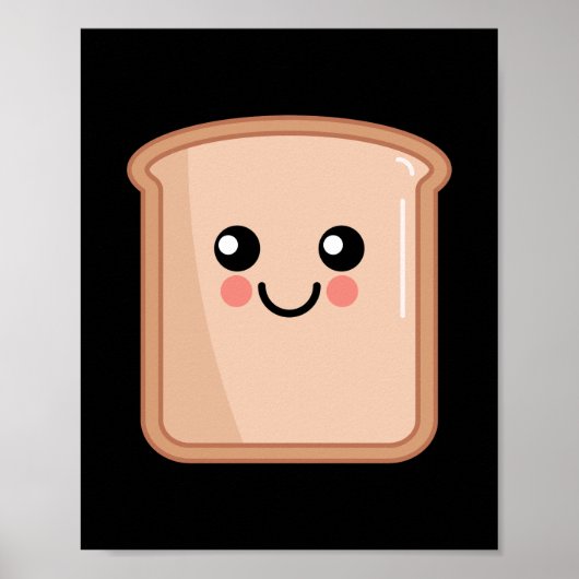Toast Kawaii Art Poster (Vorne)