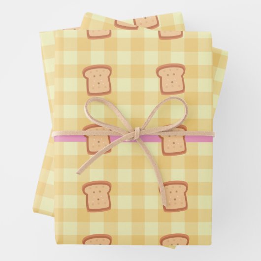 Toast Kawaii Wrapping Paper (Set 3) Geschenkpapier Set (Beispiel)