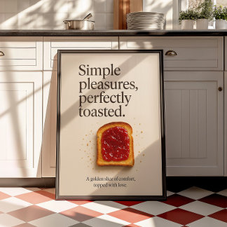 Toast Kitchen Minimalistisch Food Trendkultur Kuns Poster