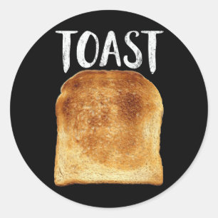 Toast-Kostüm Halloween Lustiges Brotliebhaber Weih Runder Aufkleber