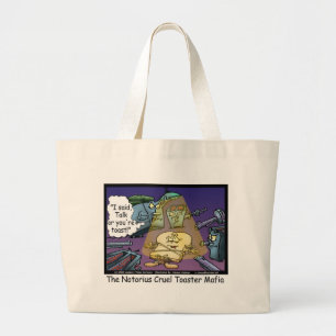 Toast Mafia Funny Offbeat Cartoon Geschenke & T-Sh Jumbo Stoffbeutel