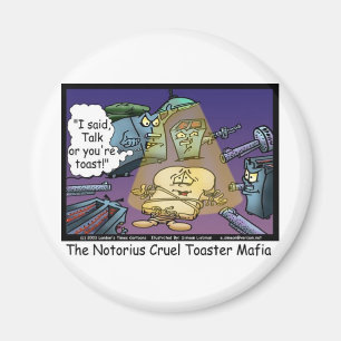 Toast Mafia Funny Offbeat Cartoon Geschenke & T-Sh Magnet