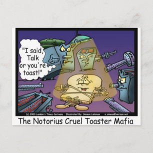 Toast Mafia Funny Offbeat Cartoon Geschenke & T-Sh Postkarte