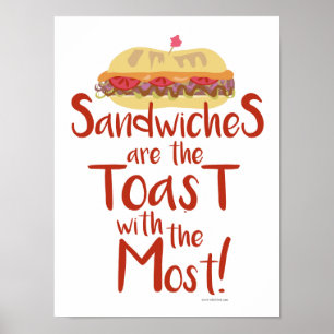 Toast mit dem meisten lustigen Sandwich Poster
