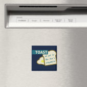 Toast: Nicht nur für Neujahr. Magnet (In Situ (Geschirrspüler))