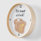 Toast O'Clock lustige Nahrungsaufnahme Wanduhr (Winkel)
