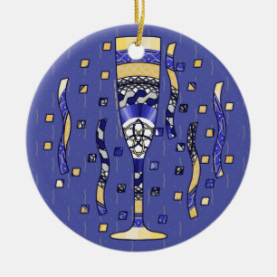 Toast-Ornament im Neujahr Keramikornament