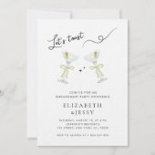 Toast Paare mit Duschbeteiligung Einladung (Vorderseite)