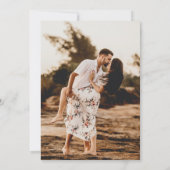 Toast Paare Verlobung Foto Einladung (Rückseite)