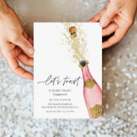 Toast Pink Champagne Flasche Brautparty