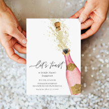 Toast Pink Champagne Flasche Brautparty