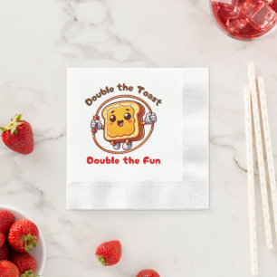 Toast Sandwich Peanut Butter Cartoon Jump Rope Serviette