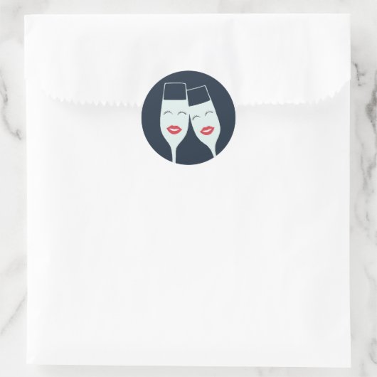 Toast-Siegel Runder Aufkleber (Tasche)