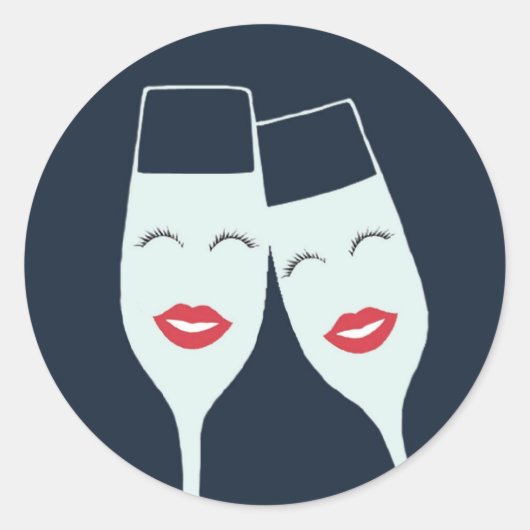 Toast-Siegel Runder Aufkleber (Vorderseite)