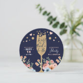 Toast The Bridge - Champagne Brautparty Einladung (Stehend Vorderseite)