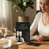 Toast The Couple Gold Script Engagement Einladung