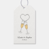 Toast to Liebe Favor Tag Geschenkanhänger (Vorderseite)