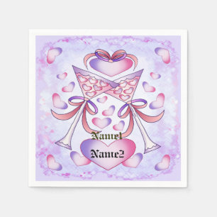 Toast to Liebe Hochzeitsnapkins Serviette