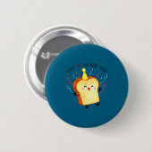 Toast To The New Year Pun Button (Vorne & Hinten)