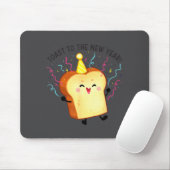 Toast To The New Year Pun Mousepad (Mit Mouse)