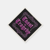 Toast to Tragedy Bachelorette Napkins | Gothic Par Serviette (Ecke)